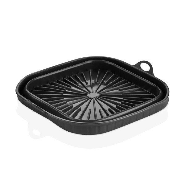 TOO összecsukható négyzetes szilikon forma forrólevegős sütőhöz 21cm*21cm, szürke, fekete vagy piros színű SL-3251