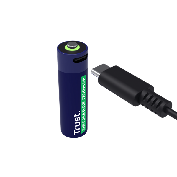 Trust 25584 újratölthető AA elem USB-C csatlakozással 2db