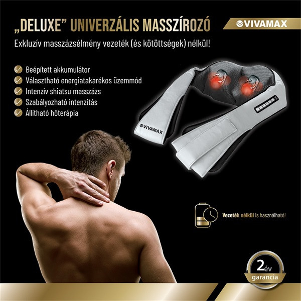 Vivamax GYVM43 "DeLuxe" akkumulátorral univerzális masszírozó