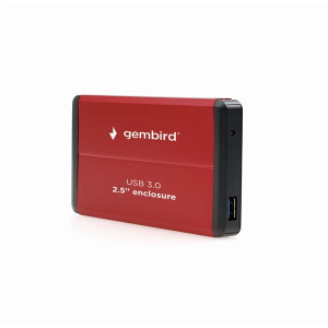 Gembird 2.5" USB3.0 SATA külső ház piros