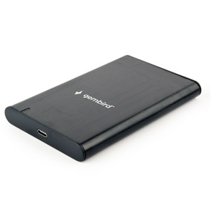 Gembird EE2-U3S-6 2.5" SATA3 USB-C külső ház fekete aluminium
