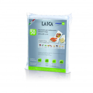 Laica VT35043 20 x 28 cm, 50 db, légcsatornás, EXTRA erős BPA mentes vákuum csomagoló tasak