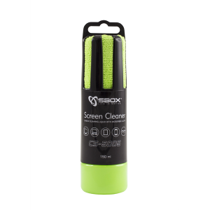 Sbox CS-5005G tisztító folyadék (150ml) + zöld mikroszálas kendő